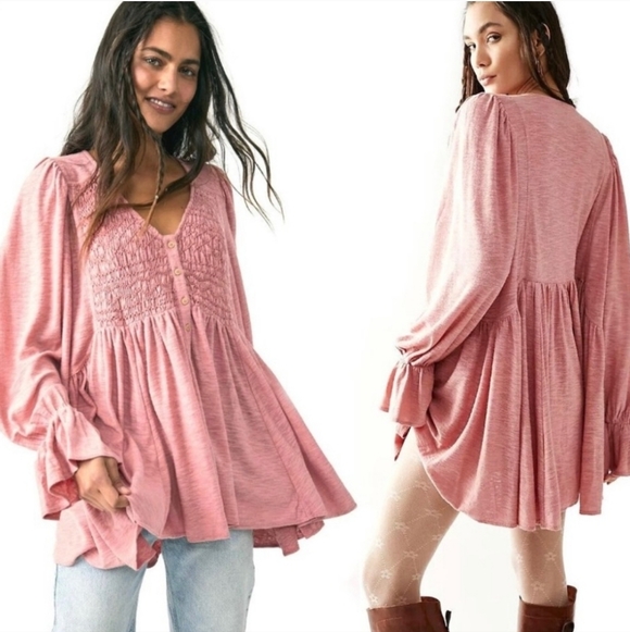 Free People Tops - Free People Don't Call Me Baby Tunic Dress Revolve Medium Oversized Boho Western